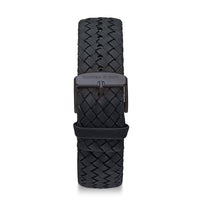 Leather Strap "Black Woven Leather"