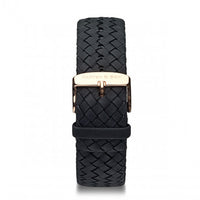 Leather Strap "Black Woven Leather"