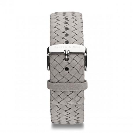 Leather Strap "Grey Woven Leather"