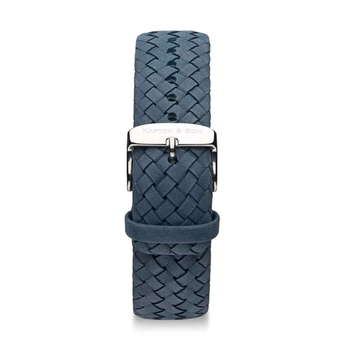 Leather Strap "Light Blue Woven Leather"