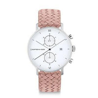 Chrono Silver "Rose Woven Leather"